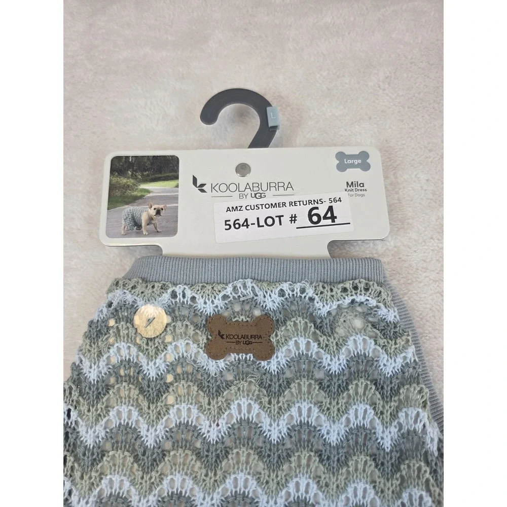 Koolaburra by Ugg Dog Crochet Look Dress Green Blue Size L Mila - NEW Spring